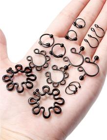img 1 attached to Goerhsjie Non Piercing Nipplerings Piercings Stainless Women's Jewelry for Body Jewelry