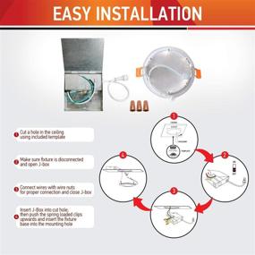 img 1 attached to 🔆 OSTWIN 4 Inch LED Recessed Lighting - IC Rated, Dimmable, Ultrathin Canless Downlight with Junction Box - 9W (75W Equivalent) 630 Lumens - 3000K Warm White - Energy Star Certified - ETL Listed (Pack of 12)