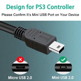 img 3 attached to 🎮 SCOVEE 10ft-Long PS3 Controller Cord (2 Pack) - Optimized Charging Cable for Sony Playstation 3 / PS-3 Slim SixAxis Wireless Controller, PS Move DualShock 3 Remote Charge Wire