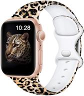 🌸 стильные неутрализующие цветочные силиконовые ремешки для apple watch 40мм, 38мм, 44мм и 42мм - идеально подходят для женщин и девочек, совместимы с iwatch se и сериями 6/5/4/3/2/1. логотип