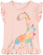 🦄 sparkling unicorn shirts: magical sequin flutter tops for toddler girls' fashion logo