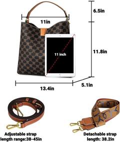 img 1 attached to 👜 Потрясающие винтажные женские сумки TIBES: модные плечевые тоты с дополняющими кошельками