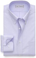 paul fredrick non iron gingham lavender logo