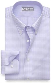 img 1 attached to Paul Fredrick Non Iron Gingham Lavender