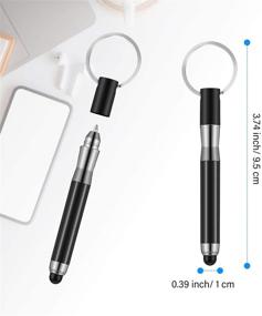 img 3 attached to 🖊️ Outus 4-Piece Mini Stylus Pen Set with Keyring Loop - 3-in-1 Accessory for Capacitive Touchscreens, Tablets, and Keychains - Bullet-Shaped Design