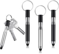 🖊️ outus 4-piece mini stylus pen set with keyring loop - 3-in-1 accessory for capacitive touchscreens, tablets, and keychains - bullet-shaped design logo