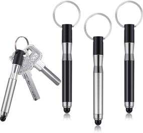 img 4 attached to 🖊️ Outus 4-Piece Mini Stylus Pen Set with Keyring Loop - 3-in-1 Accessory for Capacitive Touchscreens, Tablets, and Keychains - Bullet-Shaped Design