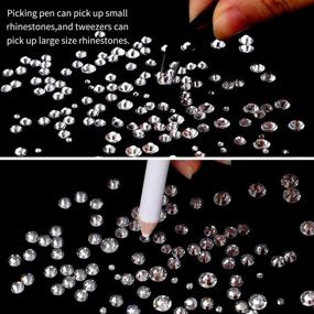 img 1 attached to 💎 Outuxed 5040pcs Clear Hotfix Rhinestones Assortment - 6 Mixed Sizes Crystal Flatback Rhinestones for Crafts with Round Glass Gems, Tweezers, and Picking Rhinestones Pen (2-6.5mm)