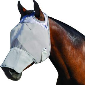 img 3 attached to 🐴 Cashel Crusader Long Nose Foal/Mini Fly Mask - Grey