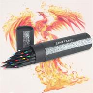 🎨 scriptract 24-color oil based colored pencils set - artist quality for adults coloring, kids doodling, drawing, painting, sketching, writing - pre-sharpened logo