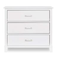 🚸 mid-century modern white kids bedroom dresser - dream on me universal 3-drawer chest логотип