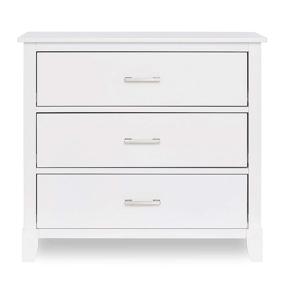 img 3 attached to 🚸 Mid-Century Modern White Kids Bedroom Dresser - Dream on Me Universal 3-Drawer Chest