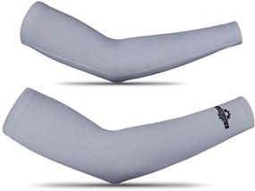 img 1 attached to 🚴 Versatile A3 Grey Cycling Sleeves for Effective Running Protection