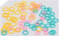 lebeila 120 mixed stitch markers for crocheting - smooth plastic knitting rings with assorted sizes - needle clip, knitting counters included logo