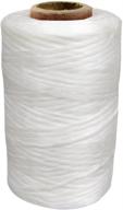 🧵 treasure gurus: white sinew waxed beading craft thread - 1 spool - artificial waxed sinue logo