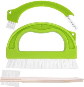img 4 attached to 🛁 Grout Brush, Shower Cleaner, Gap Cleaning Tool Set - Ideal for Household Cleaning of Showers, Window Tracks, Kitchen, and Floor Lines