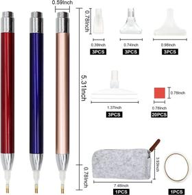 img 3 attached to 💎 Abodhu LED Diamond Painting Pen with Light - 5D Light Up Diamond Art Pen for Arts, Crafts, Nails, DIY - Diamond Painting Accessories with LED Lights for Enhanced Diamond Painting Experience