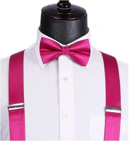 img 3 attached to 👔 HISDERN Adjustable Braces: Solid Suspenders for Men's Accessories