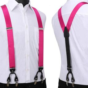 img 2 attached to 👔 HISDERN Adjustable Braces: Solid Suspenders for Men's Accessories