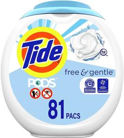 img 4 attached to 🌿 Tide PODS Free & Gentle Liquid Laundry Detergent Pacs, 81 count: Sensitive Skin Solutions at Your Doorstep