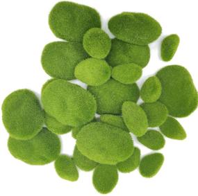 img 1 attached to 🌿 30 PCS TIHOOD Artificial Moss Rocks Decorative, Green Moss Balls, Moss Stones, Green Moss Covered Stones, Fake Moss Decor for Floral Arrangements, Fairy Gardens, and Crafting