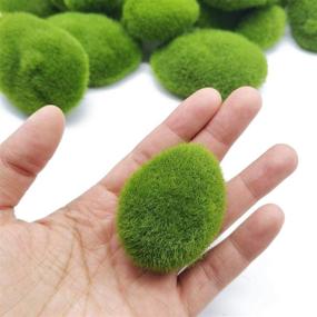 img 3 attached to 🌿 30 PCS TIHOOD Artificial Moss Rocks Decorative, Green Moss Balls, Moss Stones, Green Moss Covered Stones, Fake Moss Decor for Floral Arrangements, Fairy Gardens, and Crafting