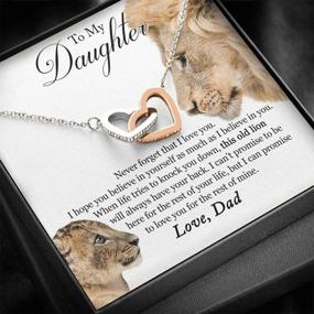 img 3 attached to 🦁 Fa Gifts to My Daughter Necklace - This Old Lion Will Always Have Your Back"