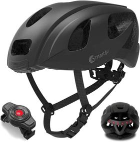 img 4 attached to 🔒 Smart4u SH55M: Certified Smart Helmet with LED Taillight, Turn Indicators, SOS Alert, Bluetooth Phone Answer & Unmatched Comfort