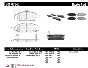 img 3 attached to 🔧 Усовершенствованные тормозные накладки StopTech 309.07640 Sport с шимами и крепежом