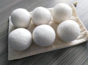 img 3 attached to 6 XL Pack of Simple Natural Products Wool Dryer Balls - Reusable Wrinkle and Static Guard - Unscented Fabric Softener and Dryer Sheets Replacement for Sensitive Skin