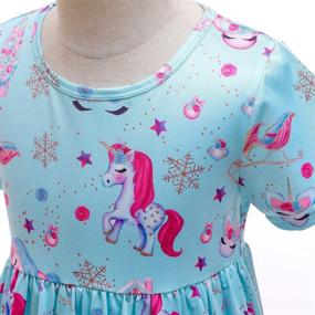 img 2 attached to 👗 Lace Embroidered Holiday Casual Dress for Little Girls by TTYAOVO