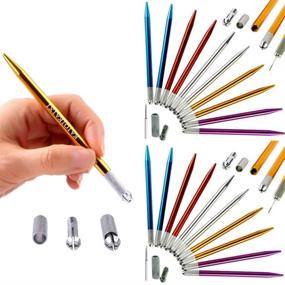 img 4 attached to 🖋️ 20-Piece Light Manual Microblading Pens for Permanent Makeup - Durable Aluminum Pen with Lock-Pin Tech - Tattoo Eyebrow Pens for Professional Microblading Supplies