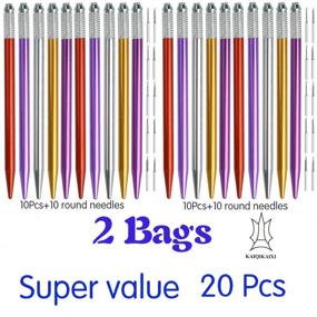 img 3 attached to 🖋️ 20-Piece Light Manual Microblading Pens for Permanent Makeup - Durable Aluminum Pen with Lock-Pin Tech - Tattoo Eyebrow Pens for Professional Microblading Supplies