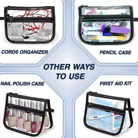 img 1 attached to 🧳 Clear Toiletry Bag with Pocket - TSA Approved Quart Size Bag for Airport, Camping or Gym: Enhance Your Travel, Outdoor or Workout Experience