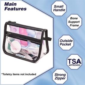 img 3 attached to 🧳 Clear Toiletry Bag with Pocket - TSA Approved Quart Size Bag for Airport, Camping or Gym: Enhance Your Travel, Outdoor or Workout Experience