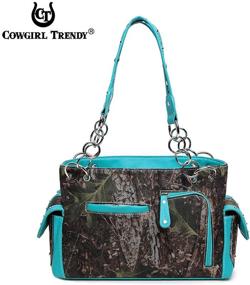img 1 attached to Camouflage Western Studded Concealed Shoulder Women's Handbags & Wallets for Shoulder Bags