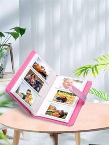 img 1 attached to 📷 Portable Pink Mini Album with 96 Pockets, Compatible with Fujifilm Instax Mini 7s 8 8+ 9 25 26 50s 70 90 Film, Polaroid PIC-300 Z2300 Film Instant Camera – Ideal Wallet Photo Album by Goodsnetic