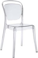 🪑 clear acrylic kitchen and dining room chair - modway entreat: fully assembled logo