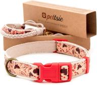 🐾 pettsie matching dog collar and owner friendship bracelet, adjustable size for small and medium dogs, safe, durable, eco friendly hemp with fancy pattern, comfortable and strong logo