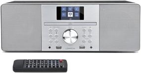 img 4 attached to ЛЭМЕГА MSY1P Все-в-одной музыкальная система: CD-плеер, FM-радио, Bluetooth-колонка с стереозвуком 20 Вт - черный дуб