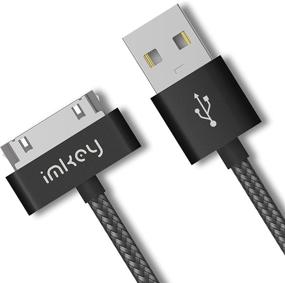 img 1 attached to IMKEY Премиум 6.5ft плетеный USB-кабель без путаниц для Samsung Galaxy Tab 2 - быстрая синхронизация данных и зарядка (черный)