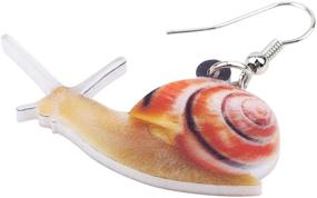 img 2 attached to 🐌 DUOWEI Acrylic Snail Earrings: Charming Dangle Drops, Ideal Jewelry Gifts for Women, Teens, Girls