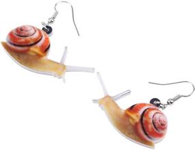 img 1 attached to 🐌 DUOWEI Acrylic Snail Earrings: Charming Dangle Drops, Ideal Jewelry Gifts for Women, Teens, Girls