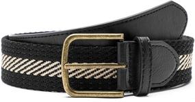 img 4 attached to Tanpie Jeans Single Buckle Men's Accessories in Premium Fabric