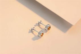 img 1 attached to 💎 Dainty Birthstone Stud Earrings in 925 Sterling Silver – Elegant Gemstone Studs for Women and Girls - Perfect Birthday Gift (with Gift Box)