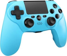 img 4 attached to 🎮 Berry Blue Wireless Controller for PS4/Pro/3/Slim/PC - Replacement Gamepad with Dual Vibration and Audio Function
