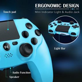 img 1 attached to 🎮 Berry Blue Wireless Controller for PS4/Pro/3/Slim/PC - Replacement Gamepad with Dual Vibration and Audio Function