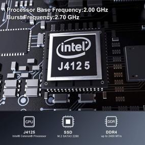 img 3 attached to Биллинк ГК Мини Windows 10 Pro мини-ПК, процессор Intel Celeron J4125, 8 ГБ DDR4/128 ГБ SSD, Гигабитный Ethernet, 4K HD, Двойной HDMI, Двойной WiFi, Bluetooth 4.0, вентилятор, поддержка автоматического включения.