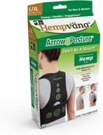 🌿 hempvana arrow posture corrector - adjustable upper body support for slouching, text neck, and hunching over (l/xl) логотип