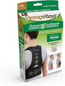 img 4 attached to 🌿 Hempvana Arrow Posture Corrector - Adjustable Upper Body Support for Slouching, Text Neck, and Hunching Over (L/XL)